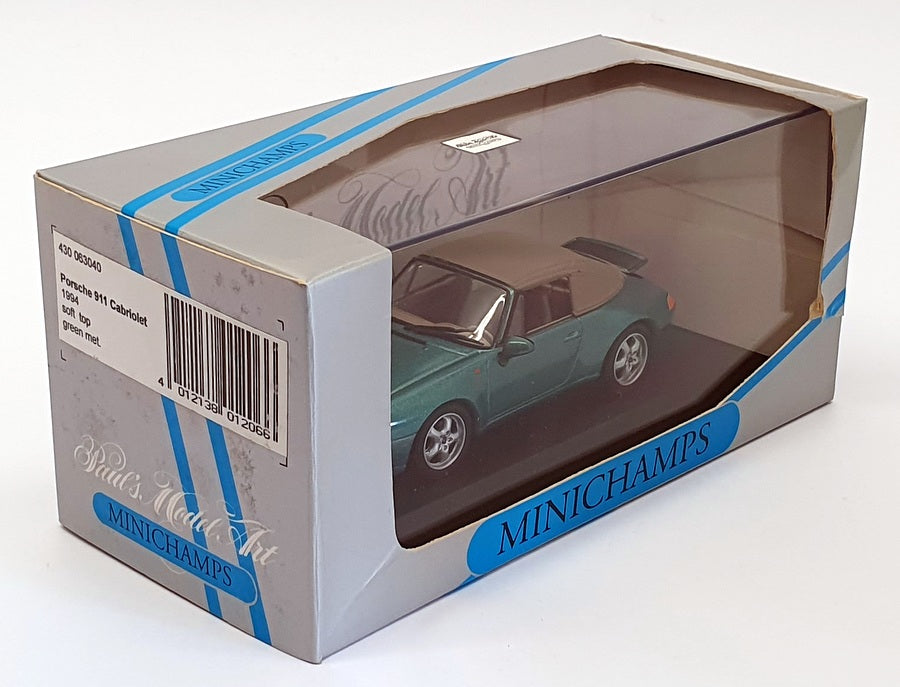 Minichamps 1/43 Scale 430 063040 - 1994 Porsche 911 Cabrio - Metallic Green