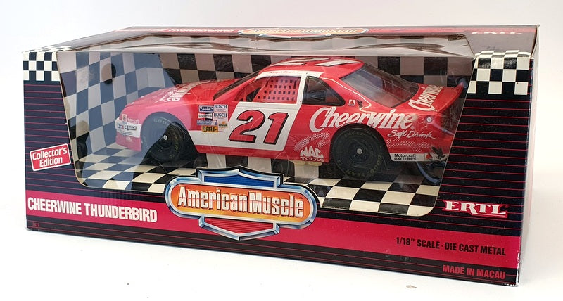 Ertl 1/18 Scale Diecast 7422 - Ford Cheerwine Thunderbird #21 Morgan Shepherd