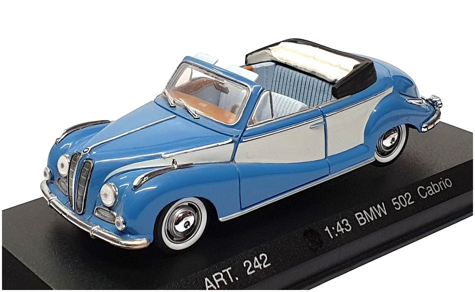 Detail Cars 1/43 Scale Diecast ART242 - BMW 502 Cabrio - Blue/Grey