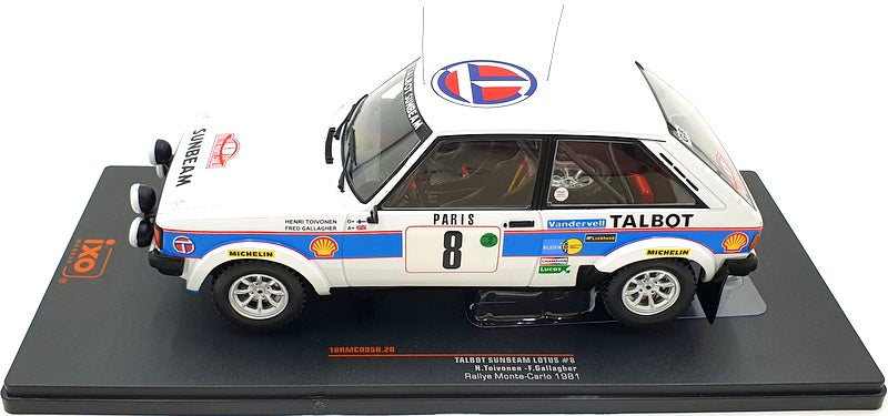 IXO 1/18 Scale 18RMC095B - Talbot Sunbeam Lotus #8 RMC 1981 H.Toivonen