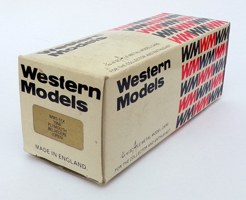 Western 1/43 Scale Model Car WMS51X - 1958 Plymouth Belvedere - Blue