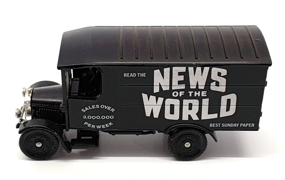 Corgi 13cm Long Diecast C848 - Thornycroft Van News Of The World - Black