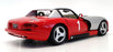 Burago 1/18 Scale Diecast 171021E - Dodge Viper RT/10 - Silver/Red