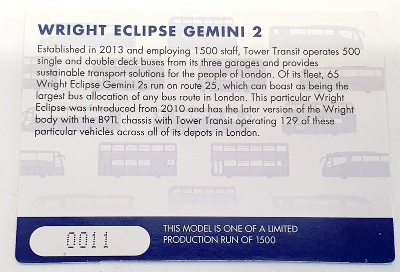 Corgi 1/76 Scale OM46508A - Wright Eclipse Gemini 2 Tower Transit Rte 25 Iford