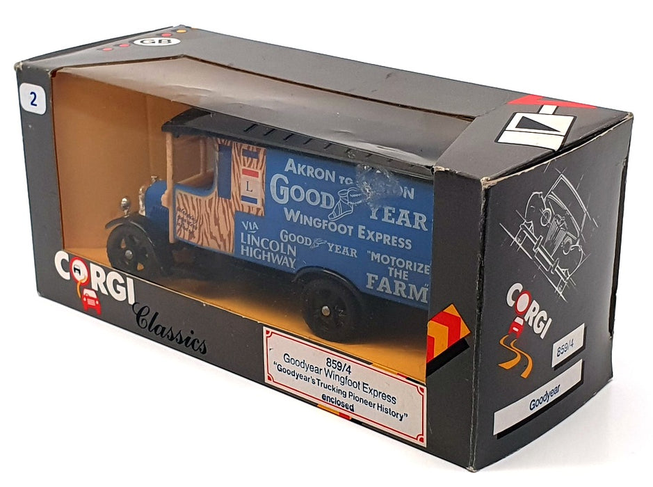 Corgi 13cm Long Diecast 859/4 - Thornycroft Van Good Year - Blue/Black