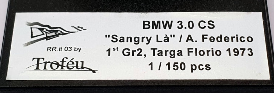 Trofeu 1/43 Scale RR.it03 - BMW 3.0 CS - 1st Gr2 Targa Florio 1973