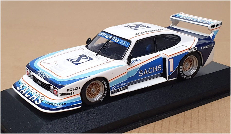 Minichamps 1/43 Scale 430 798501 Ford Capri Gr.5 1979 Sachs H.Ertl - White/Blue