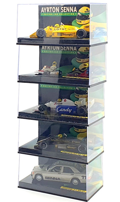 Minichamps 1/43 Scale ASCOL17 - A.Senna Collection 1-17 + Cabinet & Certificate