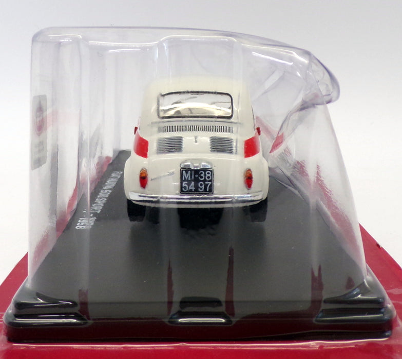 Hachette 1/24 Scale AL27220A - 1958 Fiat Nuova 500 Sport - White/Red