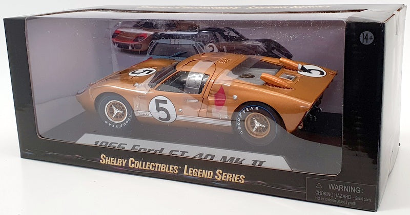 Shelby Collectibles 1/18 Scale Diecast 1403 -1966 Ford GT40 MKII #5 - Bronze