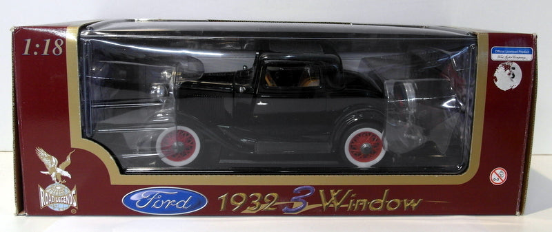 Road Signature 1/18 Scale - 92248 1932 Ford 3 Window Coupe - Black