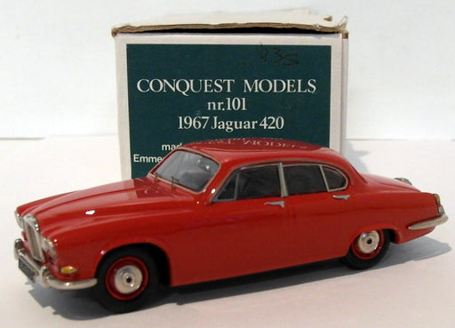 Conquest Models 1/43 Scale 101 - 1967 Jaguar 420 - Red