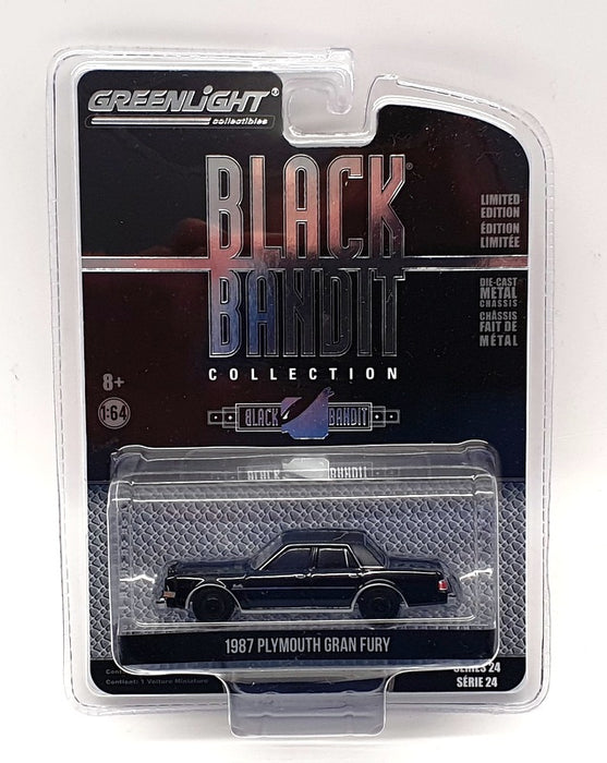 Greenlight 1/64 Scale Model Car 28050-C - 1987 Plymouth Gran Fury - Black