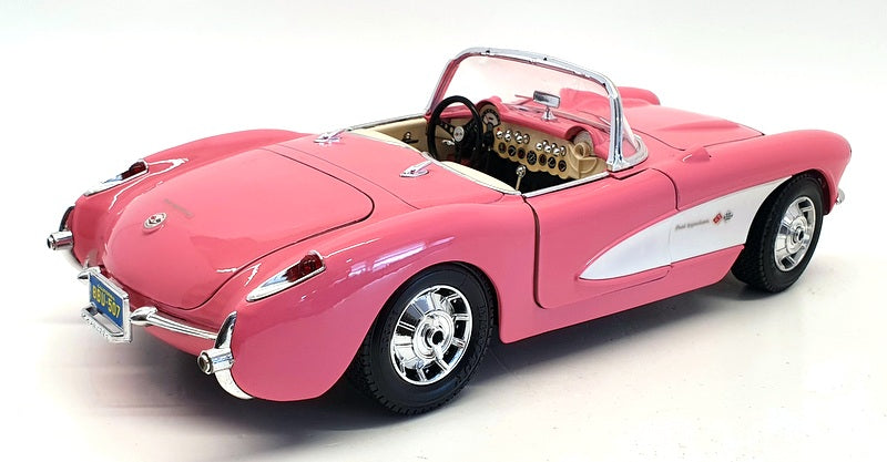 Burago 1 18 Scale Model Car 3024 1957 Chevrolet Corvette Pink