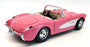 Burago 1/18 Scale Model Car 3024 - 1957 Chevrolet Corvette -  Pink