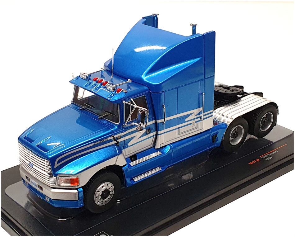 Ixo 1/43 Scale Diecast TR127.22 - 1990 Ford Aeromax Truck - Met Blue/Silver