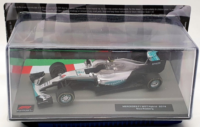 Altaya 1/43 Scale Model Car Al2603 - 2016 Mercedes F1 W07 Hybrid Nico Rosberg