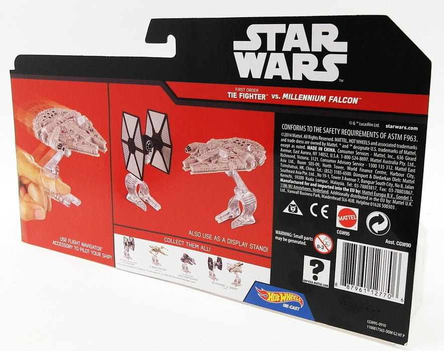 Hot Wheels Diecast CGW95 - Star Wars Tie Fighter v Millenium Falcon