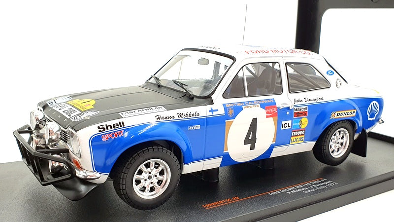 IXO 1/18 Scale 18RMC075C - Ford Escort MK1 RS 1600 #4 Safari 1973 H.Mikkola