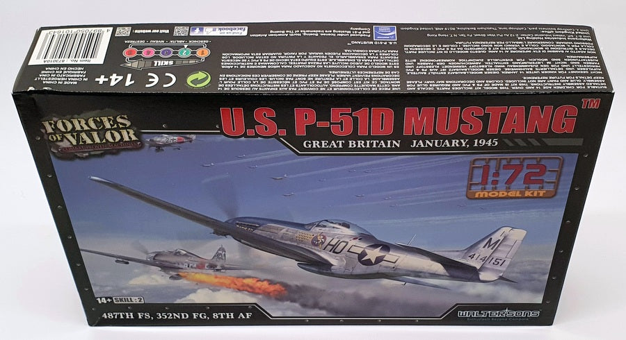 Forces Of Valor 1/72 Scale Model Kit #10 - US P-51D Mustang Aircraft 1945