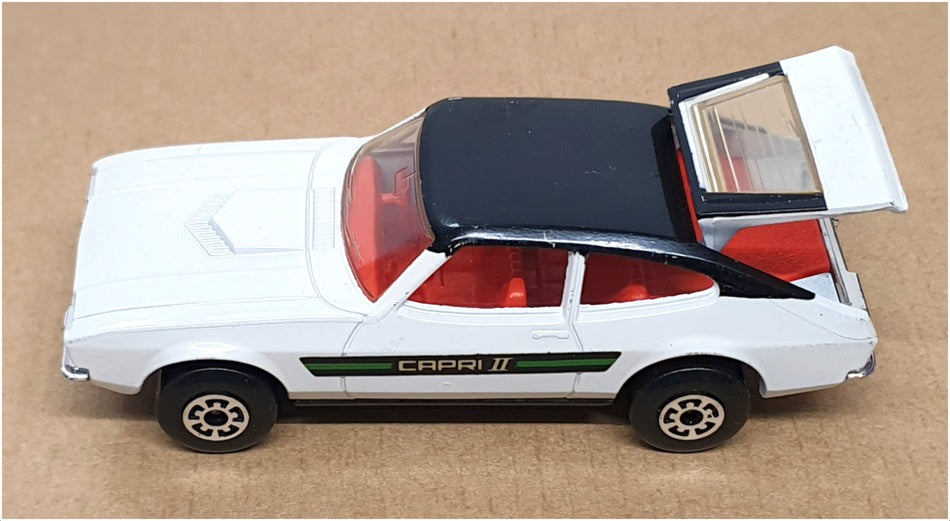 Matchbox Appx 10cm Long Diecast K-59 - Ford Capri MkII - White/Black