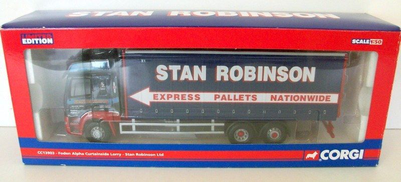 CORGI 1/50 - CC13903 FODEN ALPHA CURTAINSIDE LORRY - STAN ROBERTSON LTD