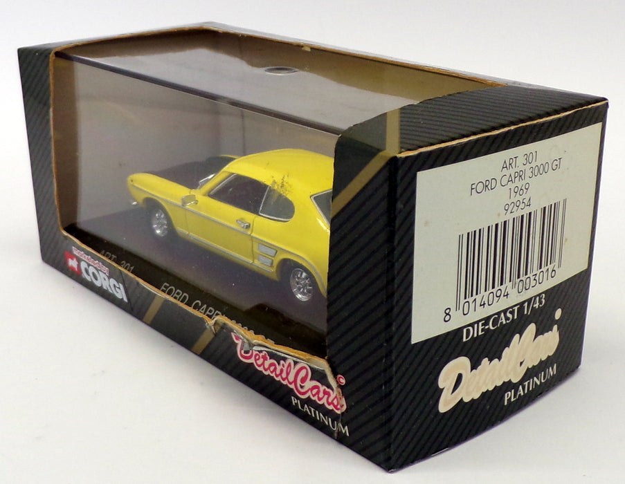 Detail Cars 1/43 scale ART301 - 1969 Ford Capri 3000 GT - Yellow