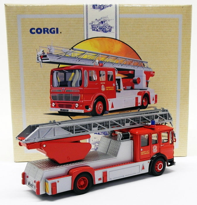 Corgi 1/50 Scale Model Fire Engine 97385 - AEC Ladder Fire Vehicle - Cardiff