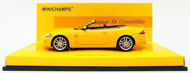 Minichamps 1/43 Scale Model Car 436 130530 - 2005 Jaguar XK Convertible - Yellow