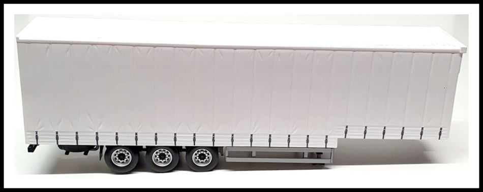 Cararama 1/50 Scale CR049 - Stepped Curtainside Trailer - White