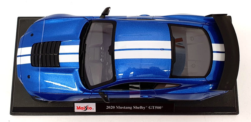 Maisto 1/18 Scale Model Car 46629 - 2020 Mustang Shelby GT500 - Blue