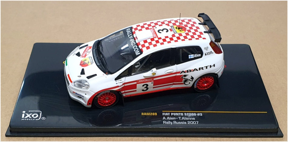 Ixo 1/43 Scale RAM289 - Fiat Punto S2000 Rally Russia 2007 #3 Alen/Alanne