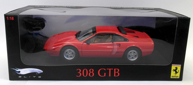 Hot Wheels Elite 1/18 Scale Diecast - T6923 Ferrari 308 GTB Rosso Red