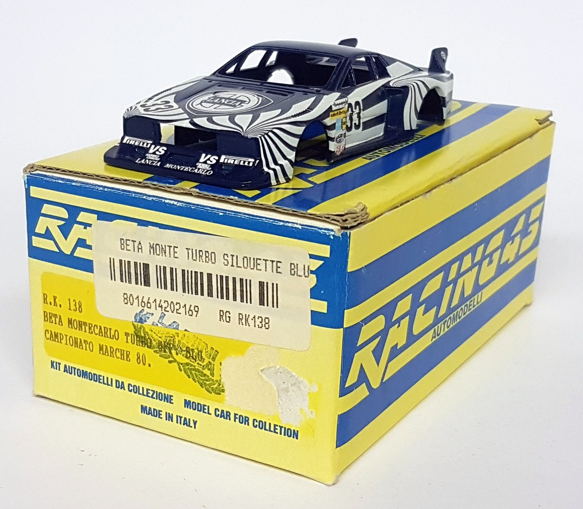 Racing 43 1/43 Scale Kit - 138 Lancia Beta Montecarlo Turbo Campiomato Marche 80