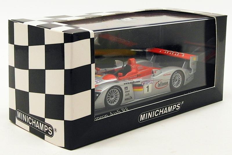 Minichamps 1/43 Scale Model Car 400 021301 - Audi R8 - Le Mans 2002