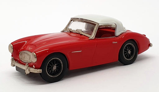 K&R Replicas 1/43 Scale Built Kit KR104 - Austin Healey 3000 Mk2 H/T - Red/White