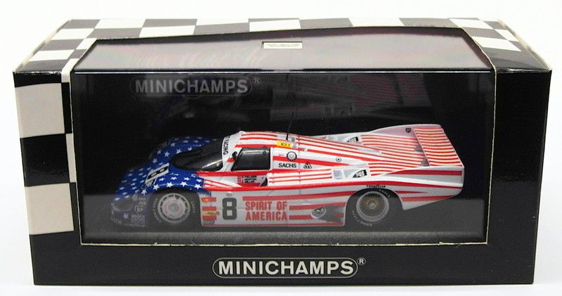 Minichamps 1/43 Scale Model Car 430 866508 - Porsche 956L 1986 Stars & Stripes