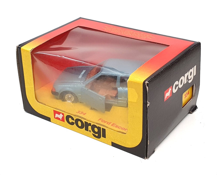 Corgi Appx 11cm Long Diecast 334 - Ford Escort - Met Blue