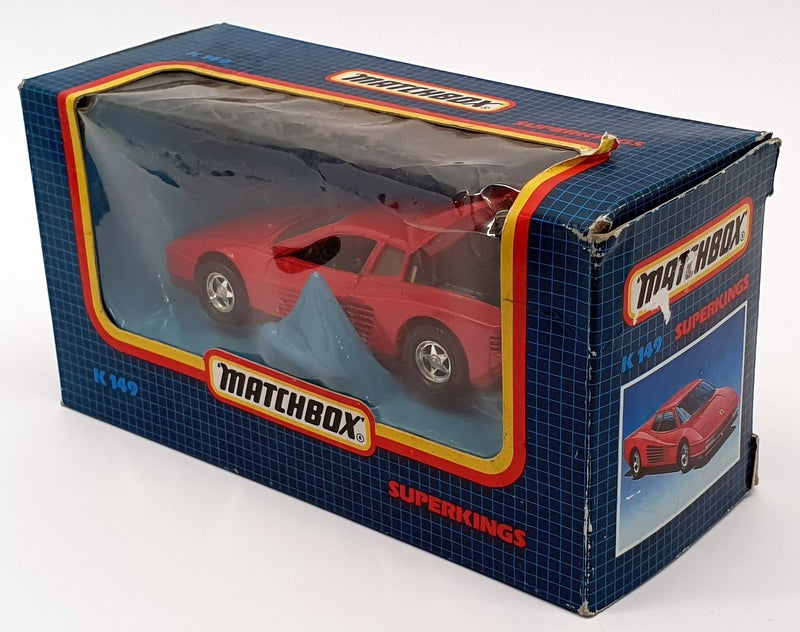 Matchbox Appx 10cm Long Diecast K149 - Ferrari Testarossa - Red