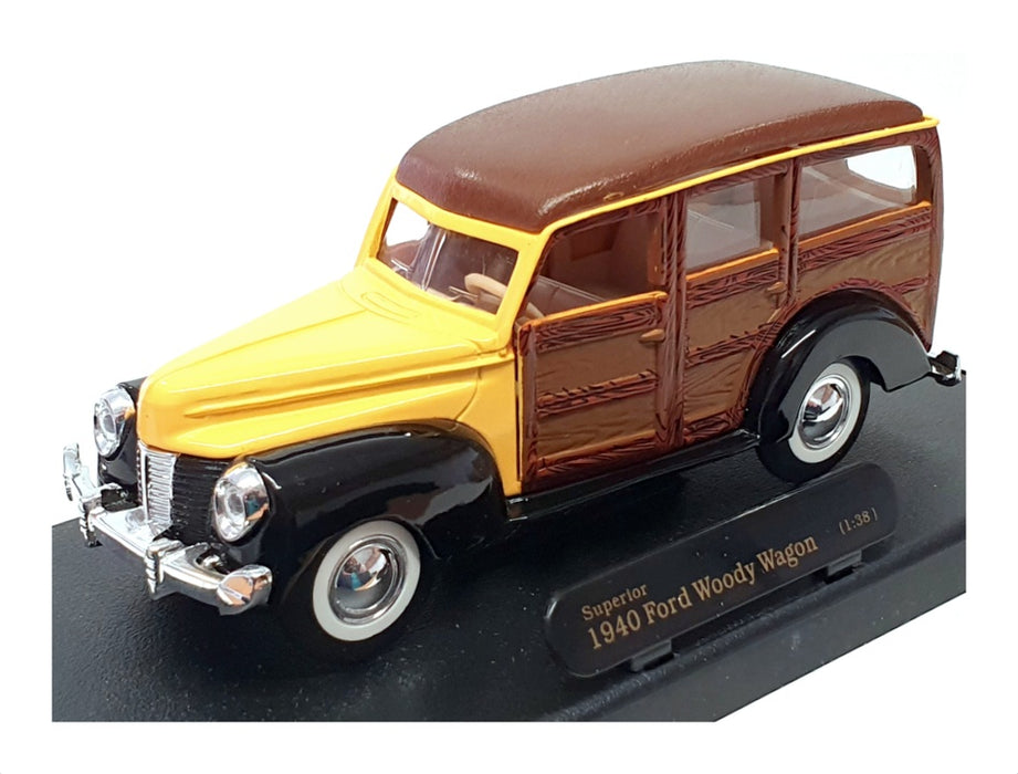 Superior 1/38 Scale HK72799 - 1940 Ford Woody Wagon - Yellow