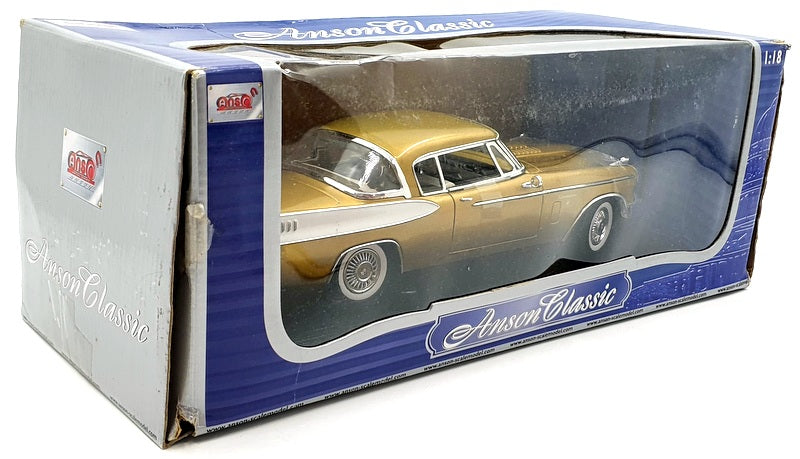 Anson 1/18 Scale Diecast 30371 - 1957 Studebaker Golden Hawk - Gold