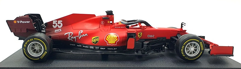 Burago 1/18 Scale Diecast 18-16809SA - Ferrari F1 SF21 C.Sainz #55