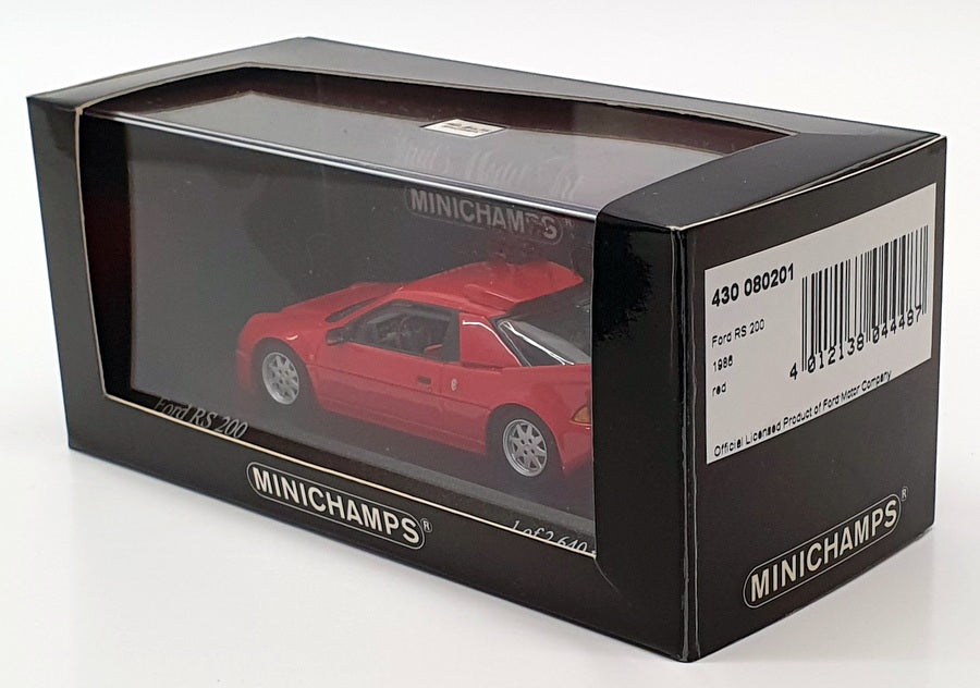 Minichamps 1/43 Scale Model Car 430 080201 - 1986 Ford RS 200 - Red