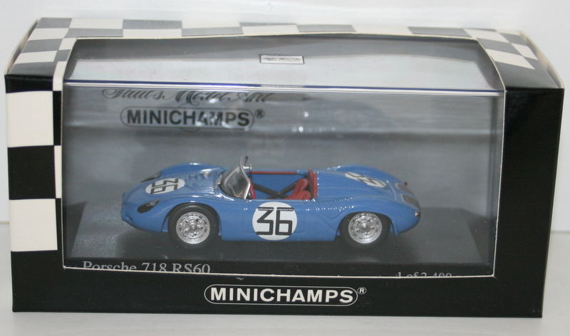 MINICHAMPS 1/43 - 430606536 PORSCHE 718 RS60 24h LE MANS 1960 KERHUEN / LACAZE