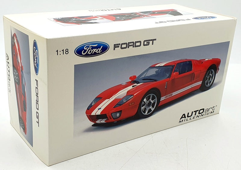 Autoart 1/18 Scale Diecast 73021 - Ford GT - Red/White Stripes