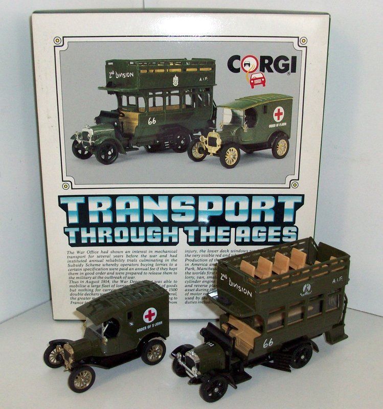 Corgi 1/50 Scale - C88 Transport through the ages double deck bus + van