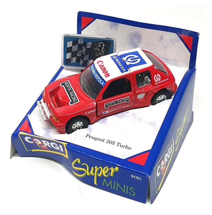 Corgi 1/36 Scale Diecast 94183 - Peugeot 205 Turbo North Racing - Red