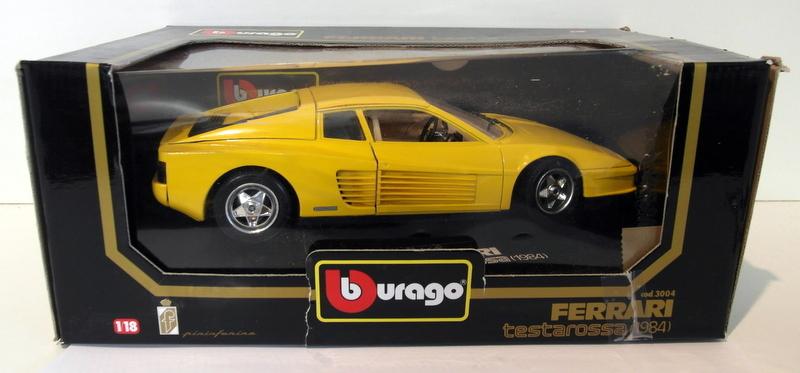 Burago 1/18 Scale diecast - 3004 Ferrari Testarossa 1984 yellow