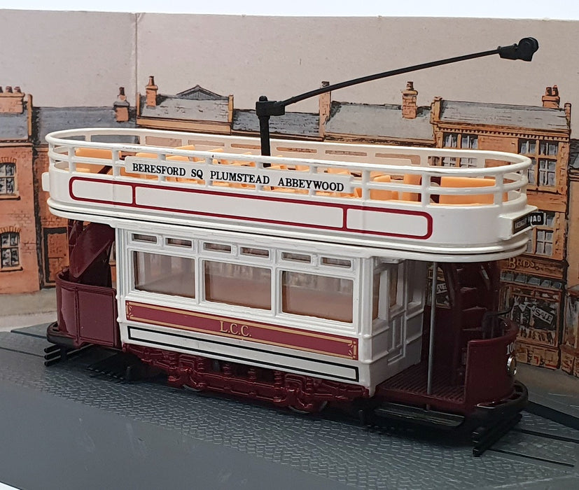 Corgi 12cm Long Diecast C991/1 - Tramcar LCC #106 - Maroon/White