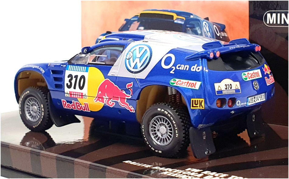 Minichamps 1/43 Scale 436 055310 - VW Race Touareg 3rd #310 Rally Barcelona 2005